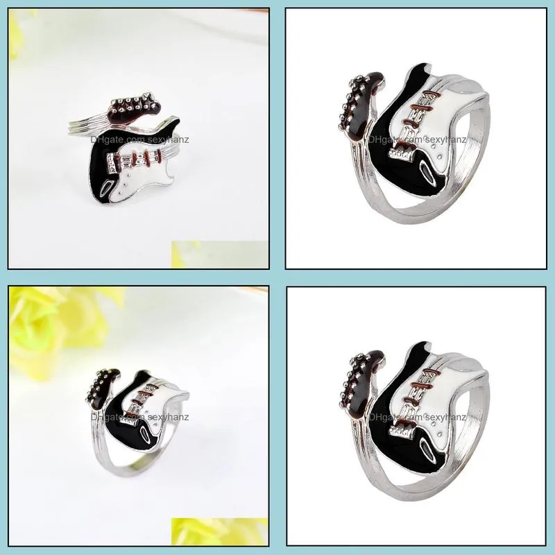 ring for women jewelry fashion style punk style bright colorful glazed guitar beautifully rings