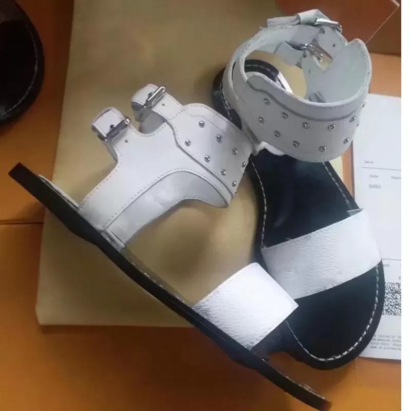 Klasyczne nitowe damskie sandały letnia moda seksowne botki męskie list Gladiator Casual płaski projektant kobieta buty damskie plażowe rzymskie mokasyny duże rozmiary 35-42