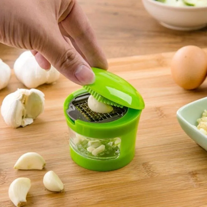 Garlic Grater Mini Portable ABS Stainless Steel Garlic Press Chopper Slicer Hand Presser Grinder Crusher Kitchen Tool