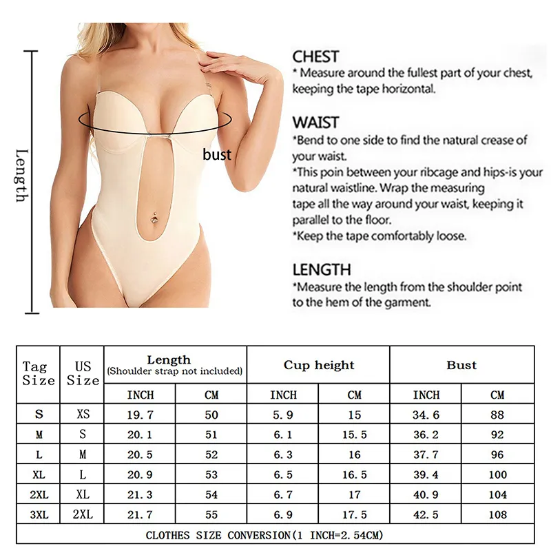  Backless Body Shaper Bra Backless Shapewear Backless Bra  Bodysuit Backless Strapless Shapewear Butt Less : Sports & Outdoors