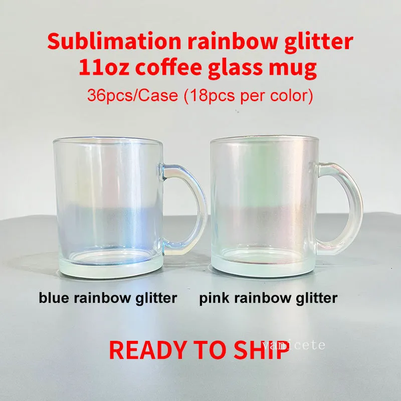 11oz Frosted Coffee glass Mug Sublimation Blank