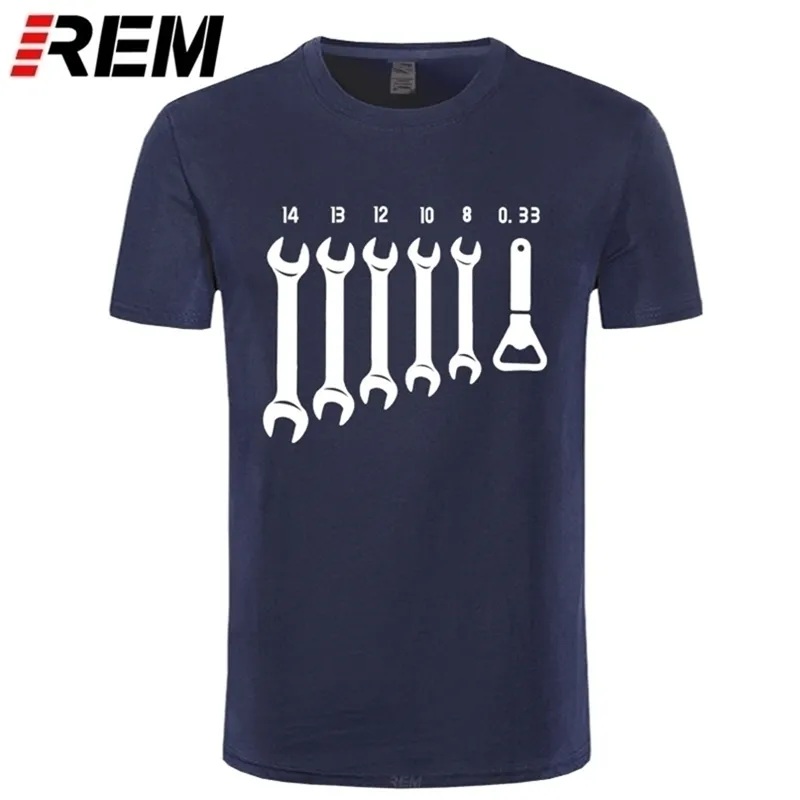 REM Vis Clé Ouvreur Mécanicien T-shirts Hommes Car Fix Ingénieur Coton Tee À Manches Courtes Drôle T-shirts Top Tee Hommes Vêtements 220520