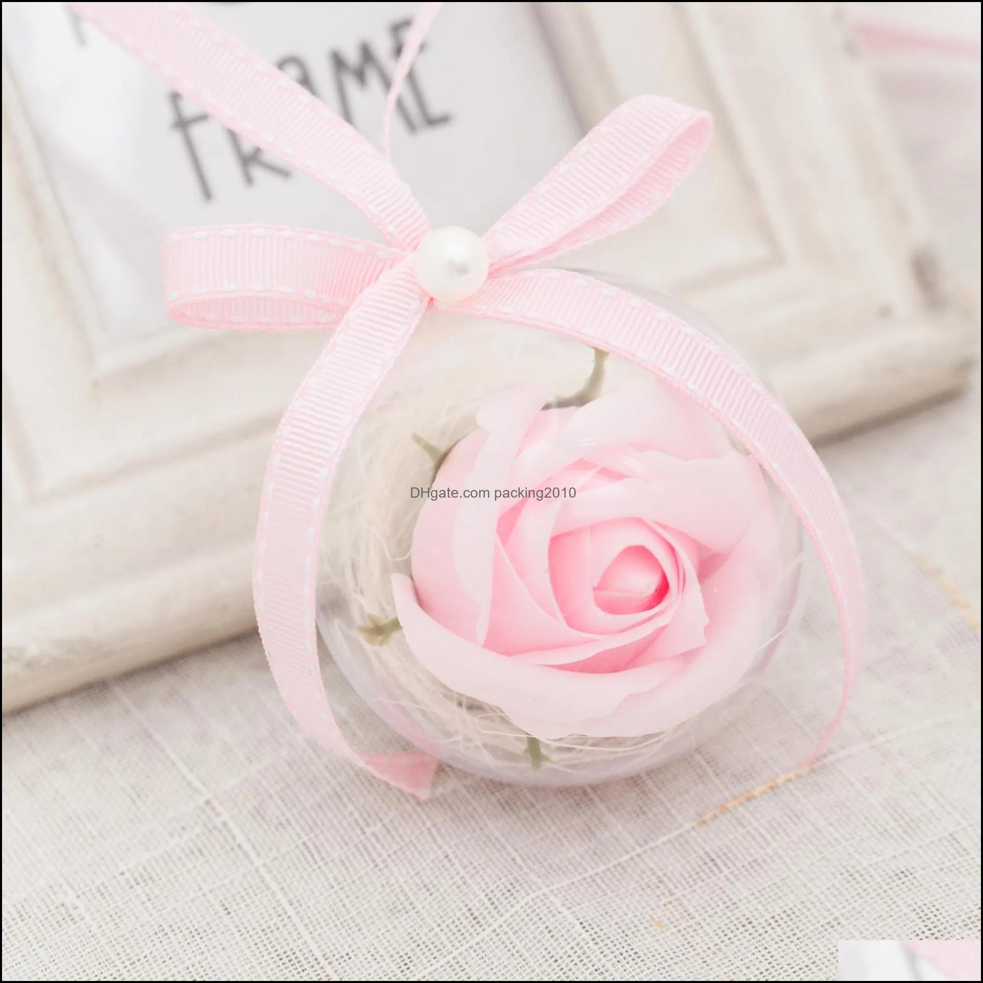 Simulation Bouquet Rose Soaps Ball Petal Home Wedding Decorations Artificial Soap Flower For Valentines Mother Day Gifts Romantic 3 5dc