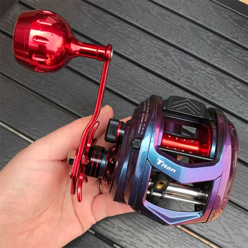 Reel de isca de pesca offshore max drag 17kg 7.1: 1 Metal Slow pitch jigging rolo trolling de roda salgada tackle de água salgada 220514