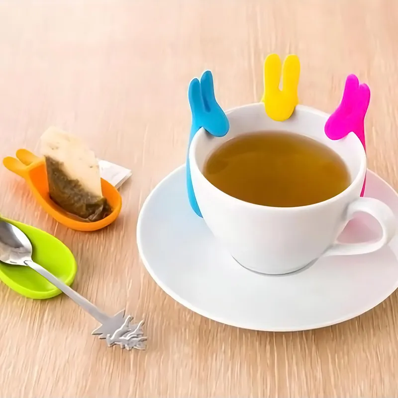 Silicona Bolsas de té de conejo Copa colgante Cip Herramientas de difusor Herramientas Suministros para el hogar 5 colores
