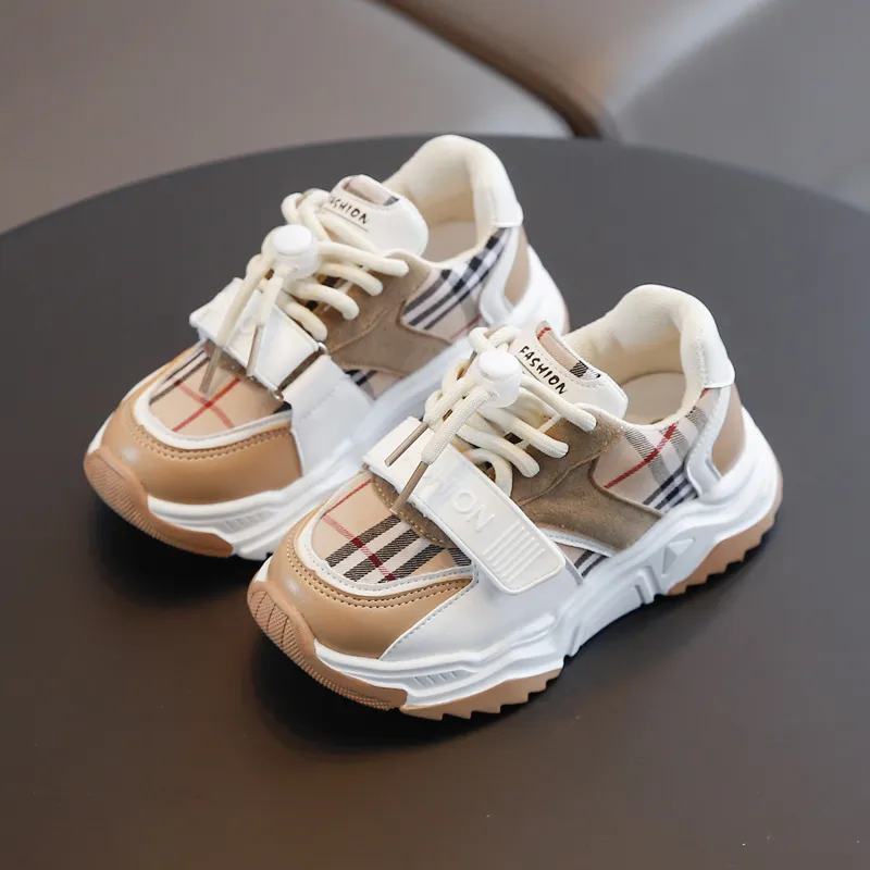 Kids Sneakers 2023 Autumn Breathable Mesh Boys Girls Fashion Trainers Non Slip Soft Sole Casual Children Running Sports Shoes