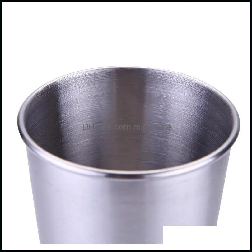 wholesale 5 colors beer tea juice milk stainless steel coffee mugs drink tumbler outdoor camping travel 500ml straw mug cup dh126-2