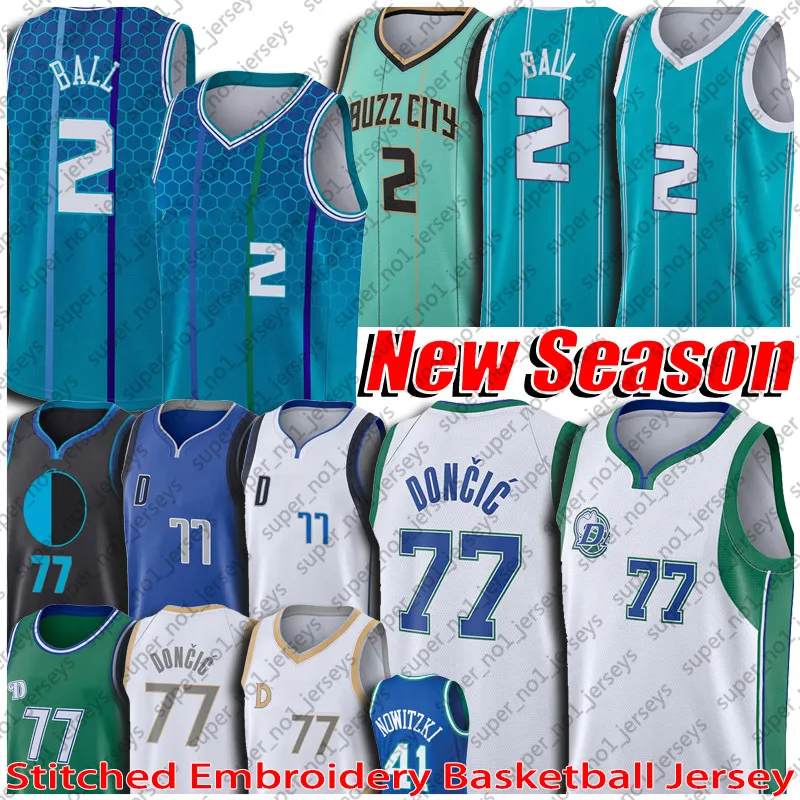 Luka Vintage 77 Doncic basketbalshirts 75th City Dirk 41 Nowitzki Top