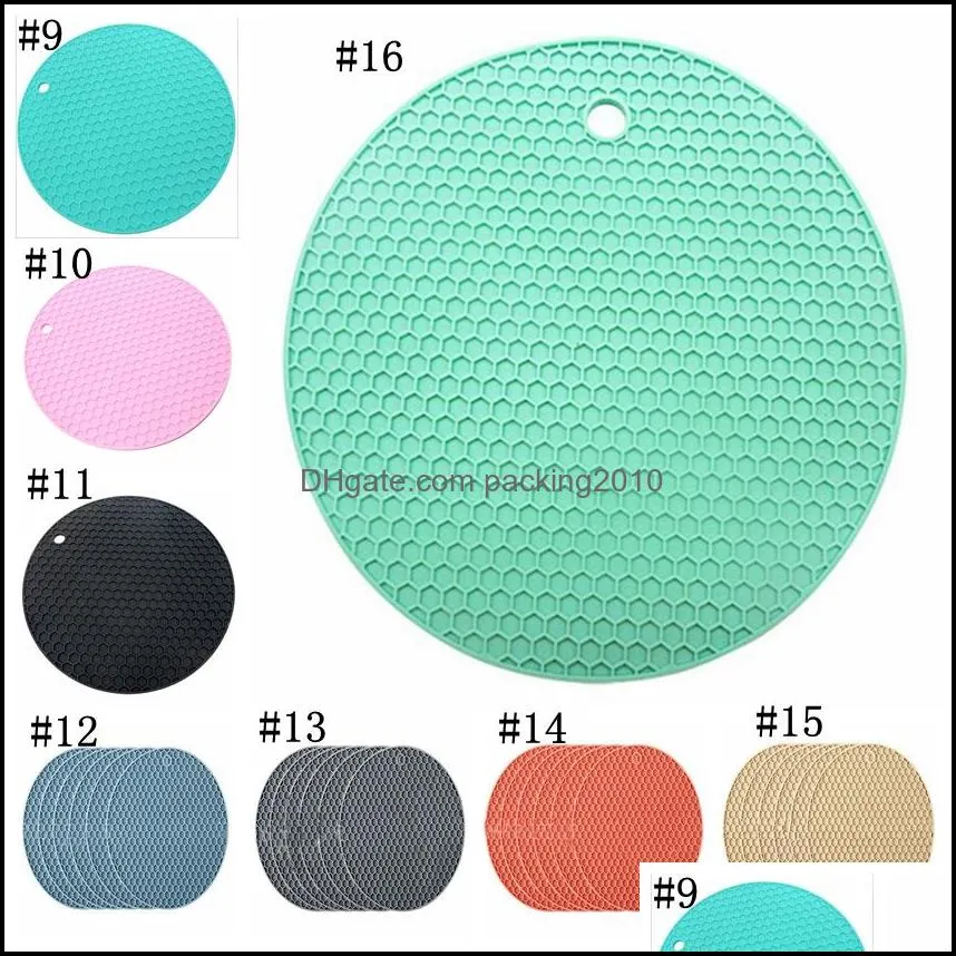 table silicone pad non-slip heat resistant mat coaster cushion placemat pot holder kitchen accessories cooking utensils zwl177