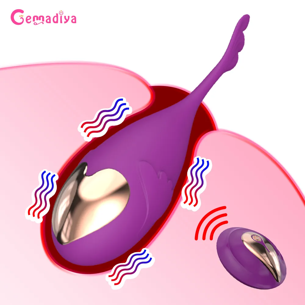 Vibratingegg med vettigt fjärrkontroll Vaginal Ball Clitoris stimulor Jump Eggs Vibrators For Women Erotic Shop Sexy Toys