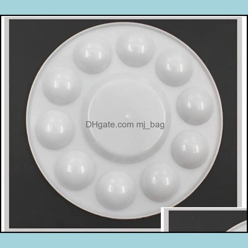 painting tray palettes white 11 well palette plastic round paint palettes for diy craft professional art painting