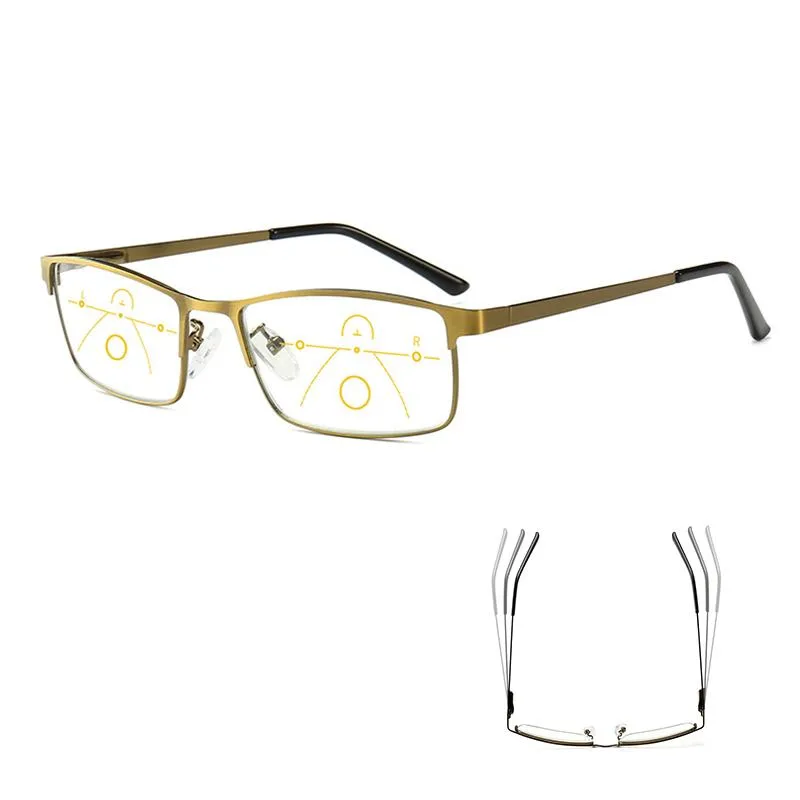 Multifocal Gold Frame Reading Glasses For Men And Women Progressive Readers Eyeglasses With Multiple Prescription Options 1.50 3.0 From Benmclemoree 13.17 DHgate.Com