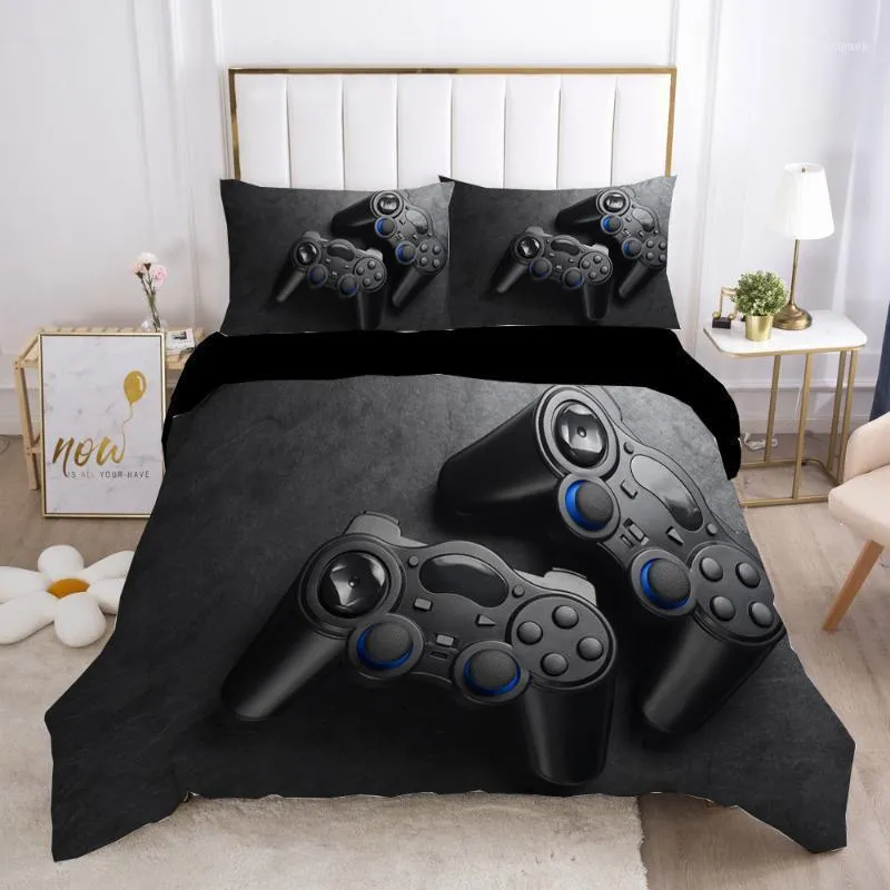 Zestawy pościeli Zeimon Nowoczesne Trendy Technologiczne Zestaw Gamer Dla Dorosłych Dzieci Gamepad Comforter Cover Duvet Hippie Nordic Łóżko Pokrywy