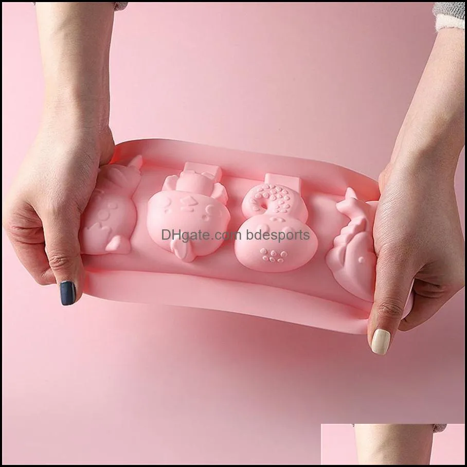 Bar Products New cartoon silica gel ice cream mold with cover household popsicle ice maker manufacturer wholesale