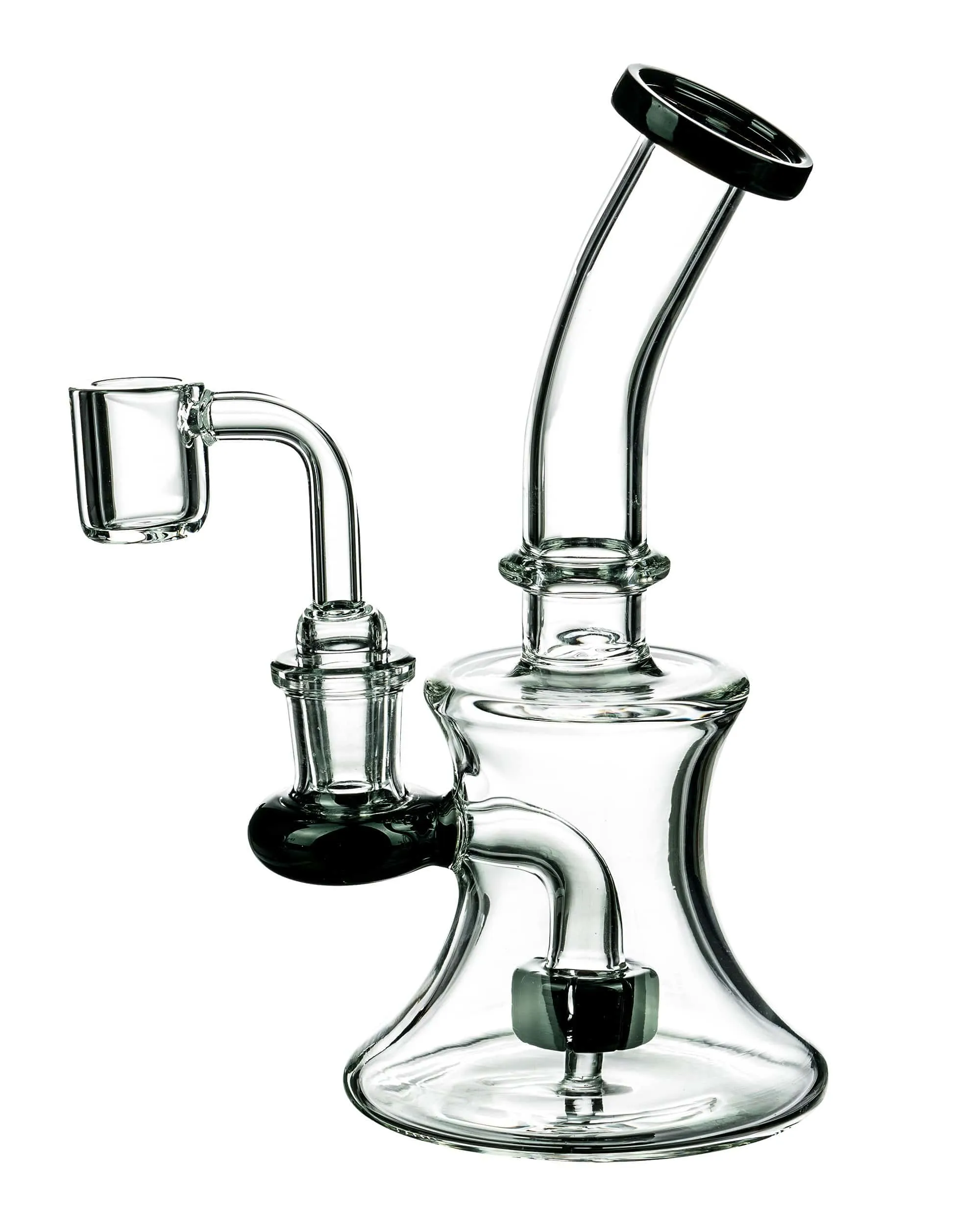 ブルーブラックホーカーズガラスビーカーボンインラインペルクパイプオイルDab Dabber Rigs