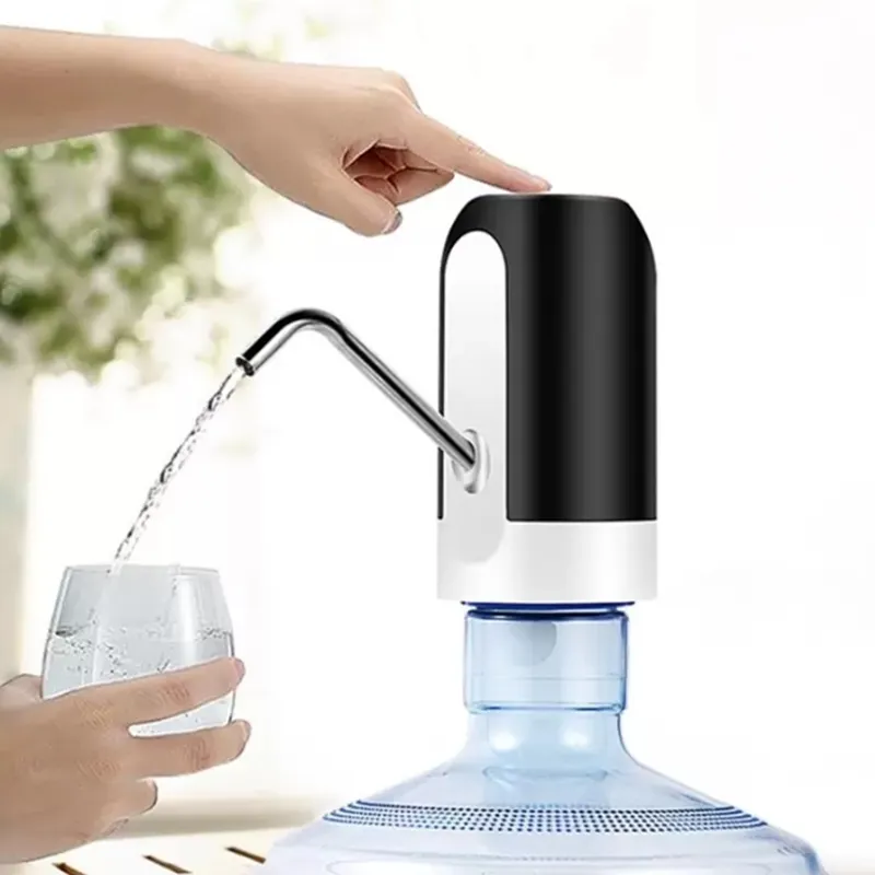 Pompe de distribution d'eau potable automatique rechargeable par USB Noir Pompe de distribution d'eau potable automatique rechargeable par USB Noir