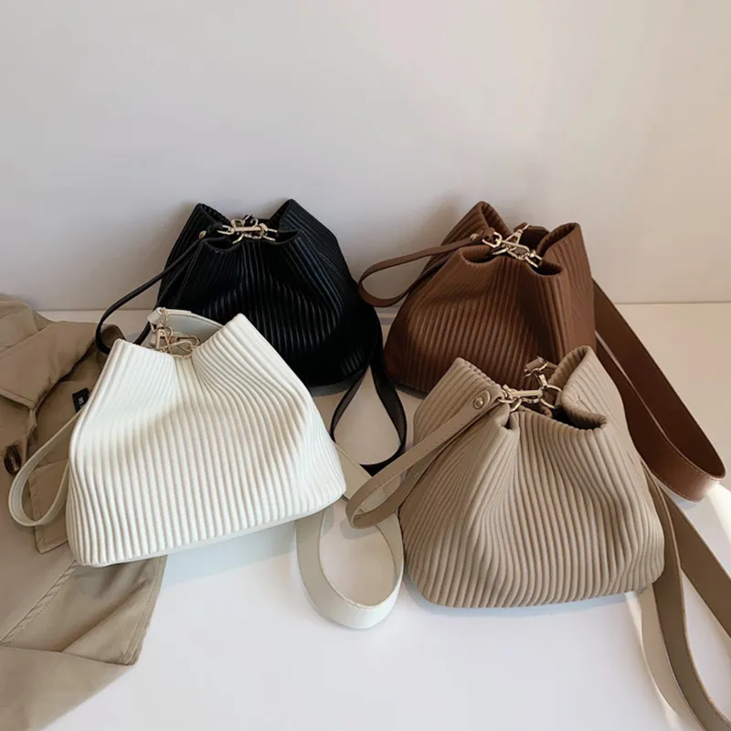 Borsa da sera da sera con pochette da donna di lusso Borse a tracolla piccole marroni bianche Eleganti borse a secchiello per borsa a tracolla da donna