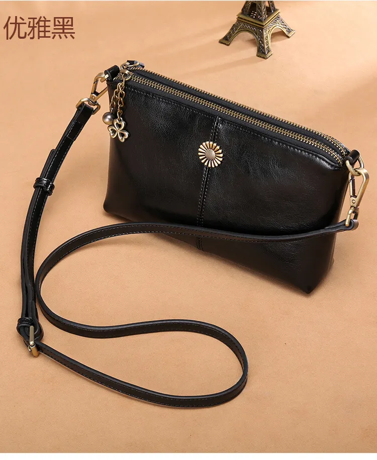 Wholesale real cowhide womens bag messenger small bags clutch korean style shoulder mini Bag