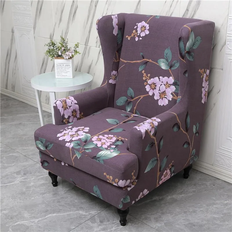 Bohemia Spandex Wingback Glider Chair Covers Elastic Slipcover For