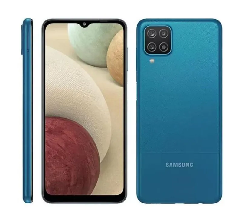 Téléphone portable débloqué d'origine Samsung Galaxy A12 Octa Core 3 Go/32 Go 6,5" Single Sim 4G Lte