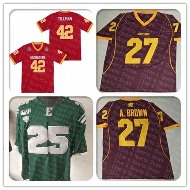 Chen37 Man Central Michigan Chippewas 27 Antonio Brown College Football Jersey Soszcie Vintage Red 1997 Rose Bowl Pat Tillman Arizona State Jerseys