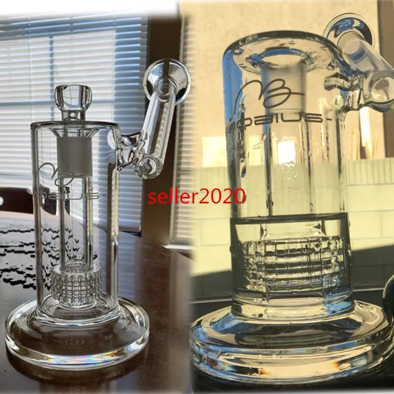 7.5 pollici Mobius Bong di acqua di vetro Tubo di fumo Narghilè Beaker base Dab Rigs Bubbler Recycler Oil Rigs Con ciotola da 18 mm