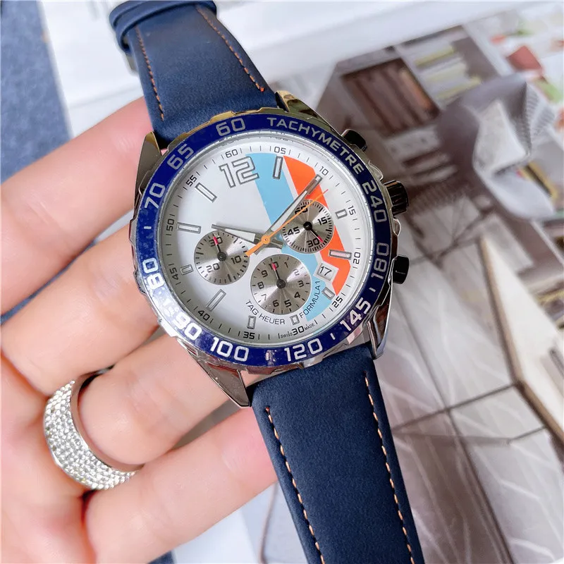 herenhorloge 44 mm zwarte wijzerplaat master automatische multifunctionele horloges saffierglas klassieke vouwband super lichtgevend waterbestendig polshorloge