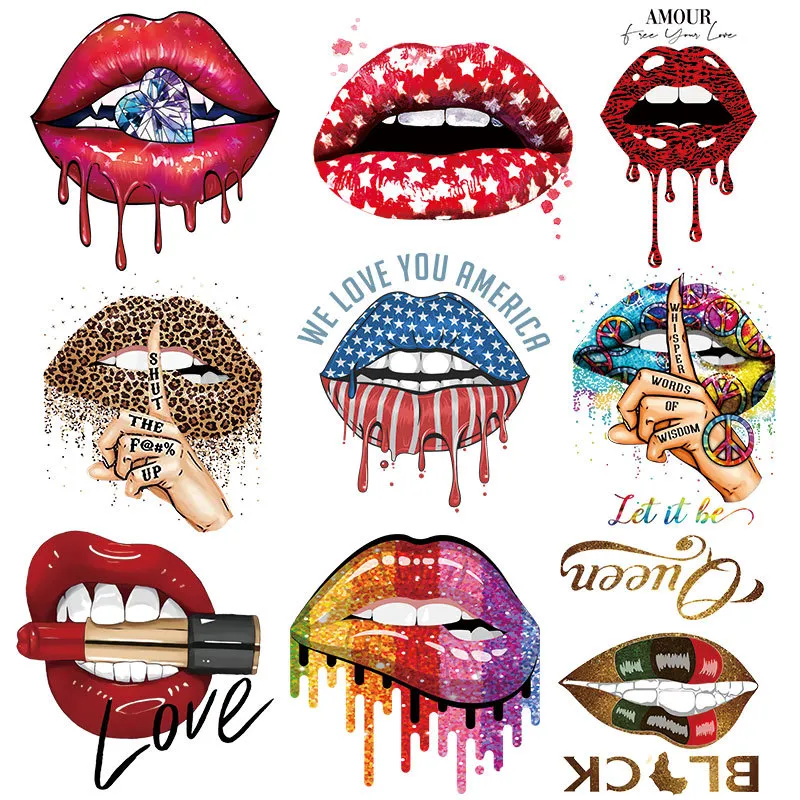 Leopard Lips Heat Press Decals Iron On Patches For Clothing Design Washable  DIY Thermal Transfer Stickers For T Shirts, Jackets, And Band Hoodies From  Moomoo2016, $0.9