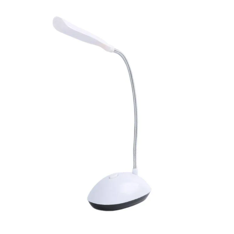 Lampy stołowe zasilane baterią Mini Lampa biurka LED 360 stopni Rotacja Regulowana gęstorek Wąż Ochrona oczu Odczyt Nocna tabletka Lightstable