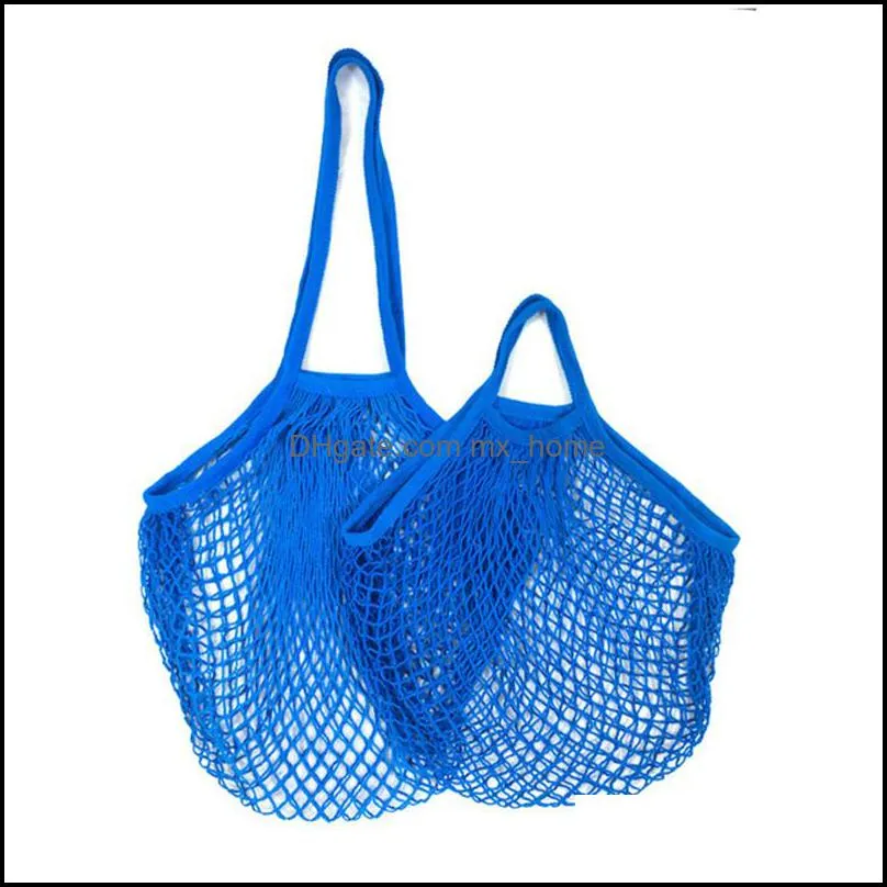 large capacity cotton shopping bag foldable reusable storage grocery bags for vegetable fruit veggies mesh string net long short handle washable eco market