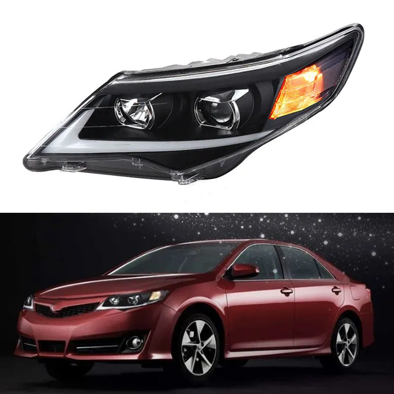 DRL feux de jour LED phares de voiture pour Toyota Camry 2012-2014 Streamer Parking clignotant lampe avant