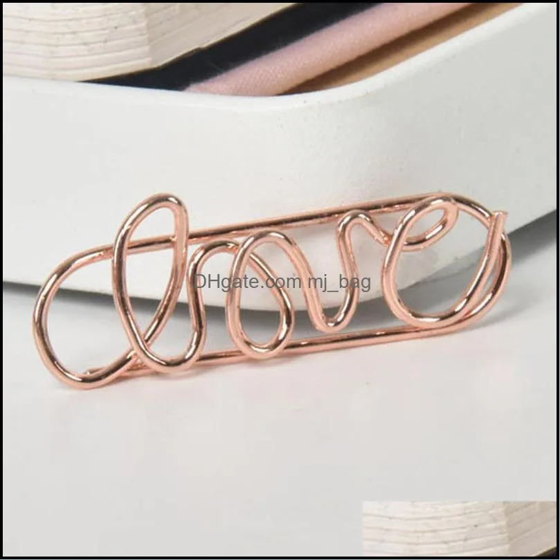 Metal Paper Clips Rose Gold Crown Bird Paper Clips Bookmark Memo Planner Clips School Office Stationery Supplies
