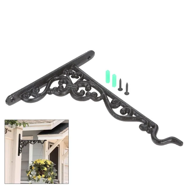 Black Coat Hook Rail DRELD Cast Iron Plant Hanger Hanging Planters Basket  Wall Hook With Screws Vintage Bracket Stands For Bird Feeders From  Trencool, $24.29