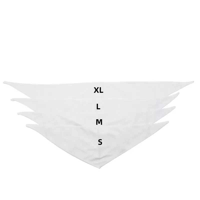 DIY Bibs Sublimation White Blank Polyester Big Pet Dog Triangle Neck Scarf Heat Transfer Printing New Year Gift For Pets sxmy21