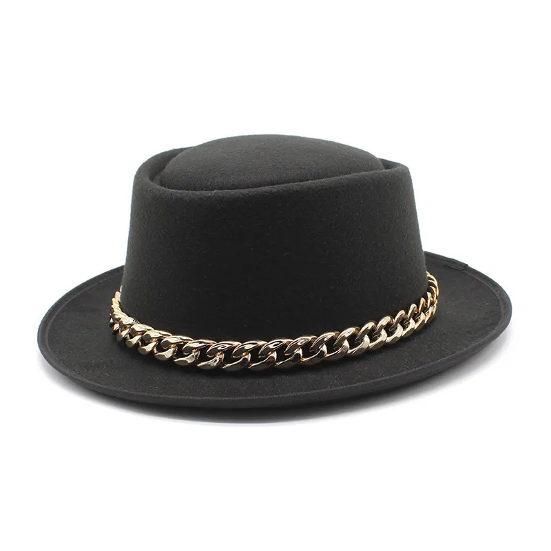 Nouveau hiver d'automne femmes hommes Chapeau de porc large bord Fedora Caps jazz gentleman formel haut chapeau chapeu féminino hcs177