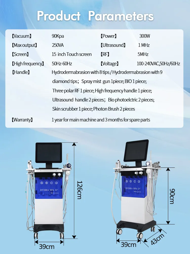 Spa Salon 14 In 1 Aqua Facial Skin Care Microdermabrasion Machine Skin Peeling Hydra