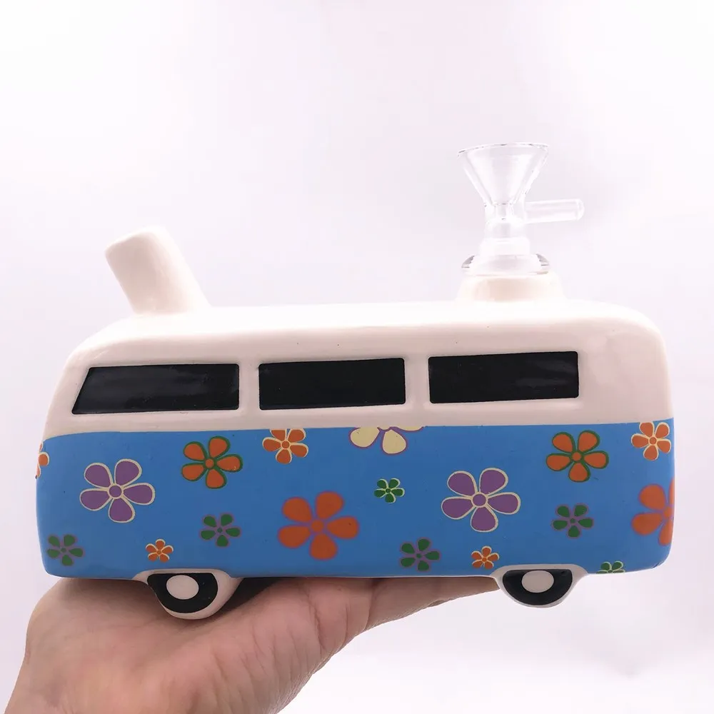 Vintage Hippie Bus Ceramic Pipe Smoking Hookahs