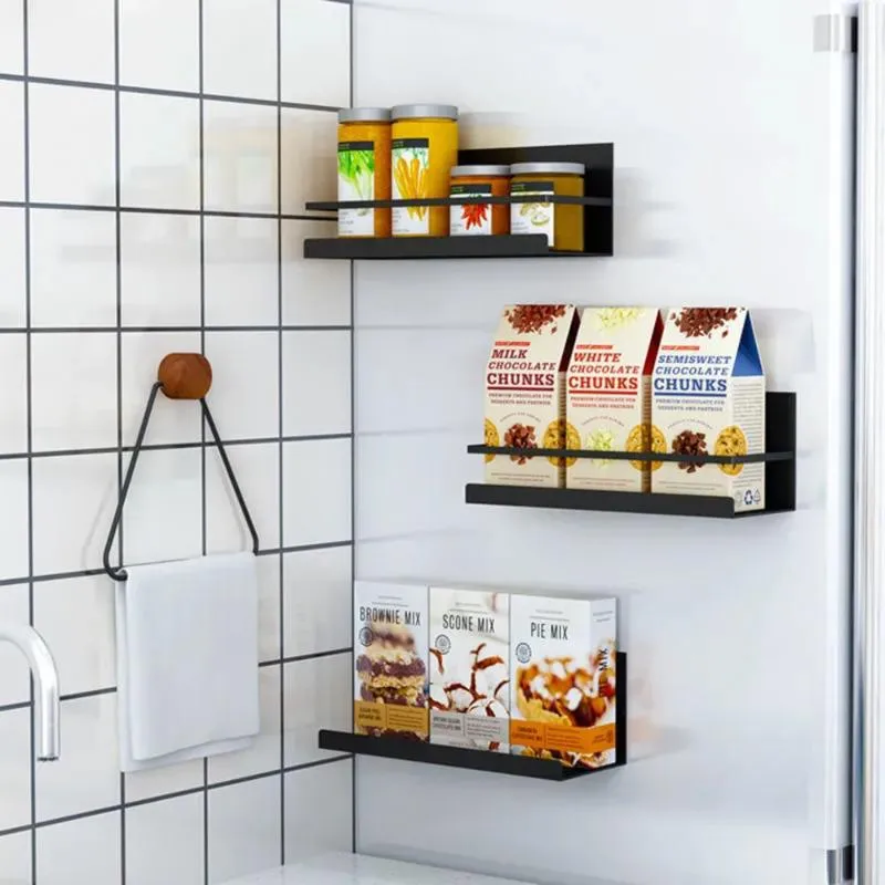 Organizzazione per la conservazione della cucina Porta frigorifero Organizzatore per mensole laterali per la casa Accessori magnetici Mensole per lavatrice