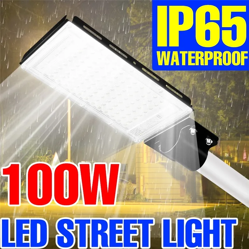 100W LED Street Lamp Ambeller Lights AC 220V Flood Light IP65 Vattentäta utomhusbelysning 50W LED Wall Lampara Courtyard Lighting 240V Strålkastare