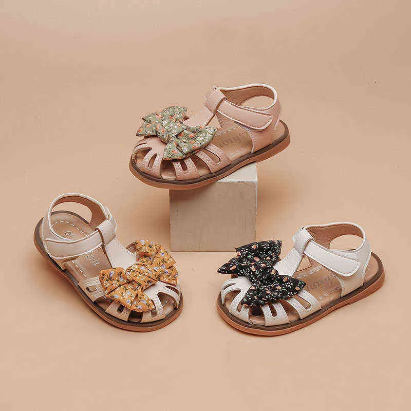 Babymeisje boetiek peuter schoenen bloemen patroon vlinder-knoop kinderen schoenen meisjes sandalen sparky prinses kinderen schoenen f04292 g220523