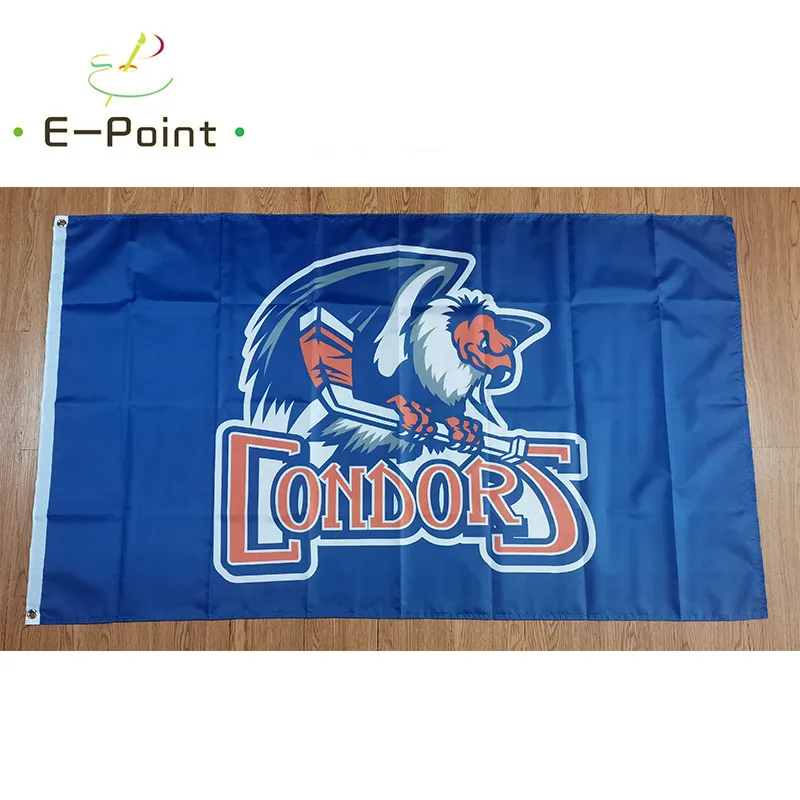 Ahl Bakersfield Condors Flag 3*150 cm*150 cm) Polyesterbanner Decoration Flying Home Garden Festive Gifts
