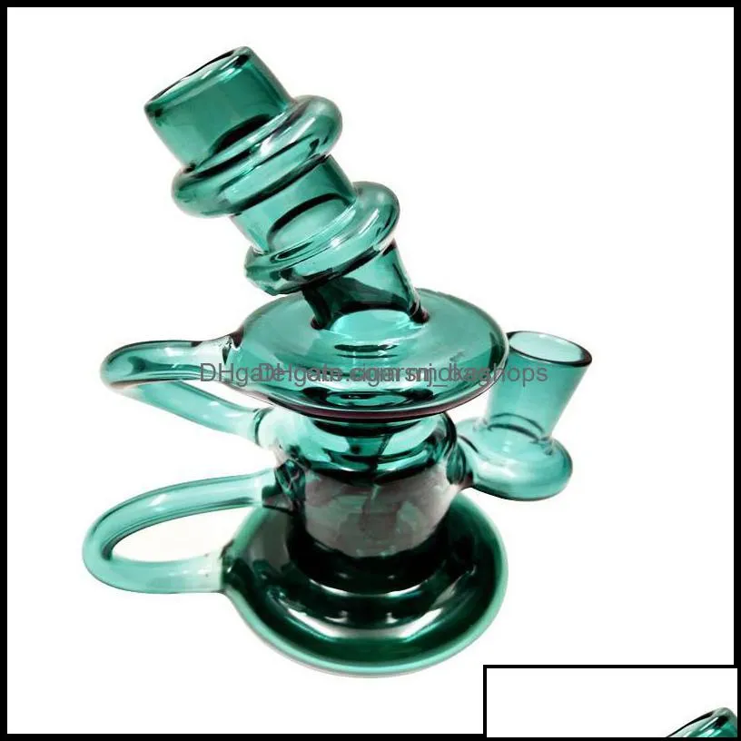 Smoking Pipes Accessories Household Sundries Home & Garden Alien Glass Pipe Water 18Cm Height Green G Spot Bong Drop Delivery 2021