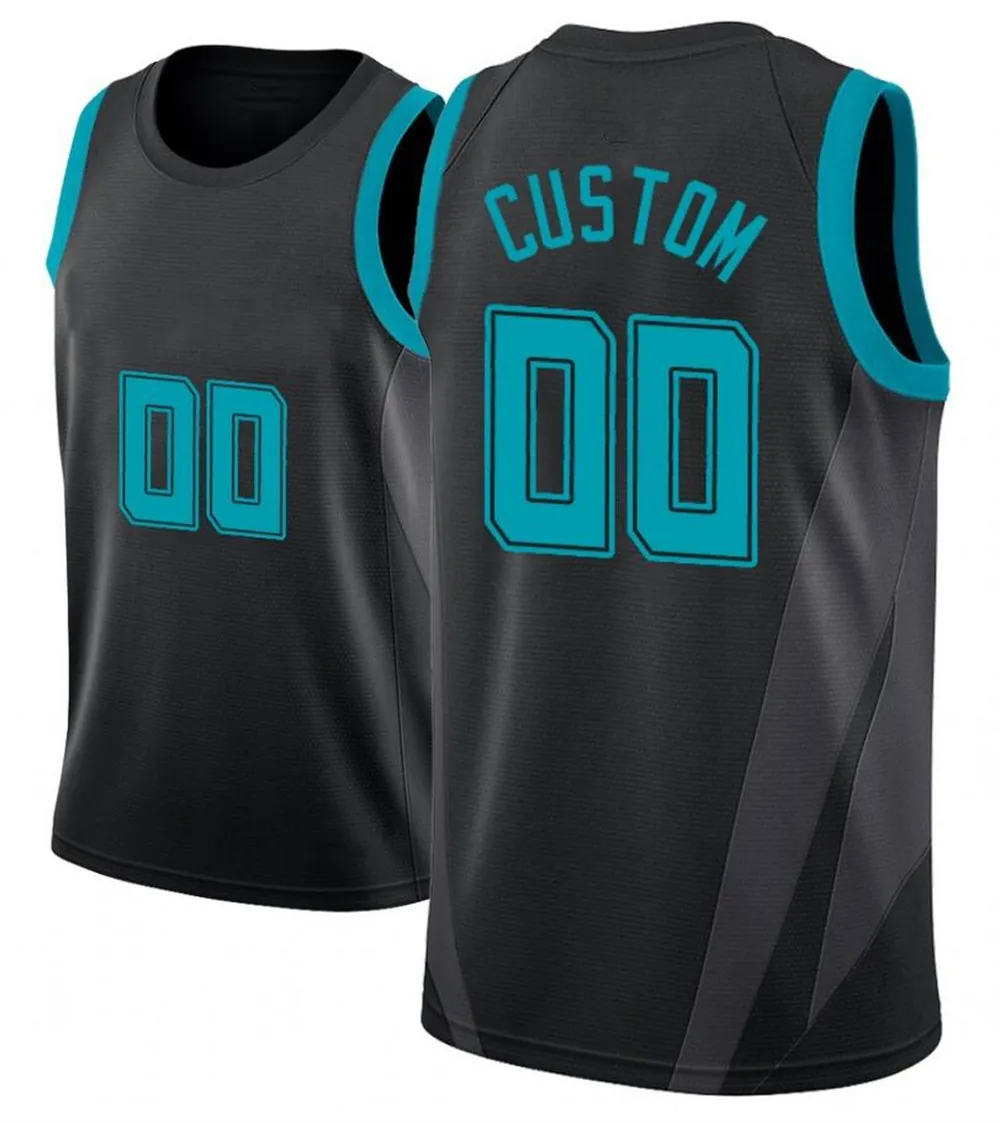 Parted Charlotte Custom Diy Design Basketball Jerseys Настройка Команда Униформа Распечатать Персонализированное Любое имя Номер Мужские Женщины Дети Молодежь Черный Джерси