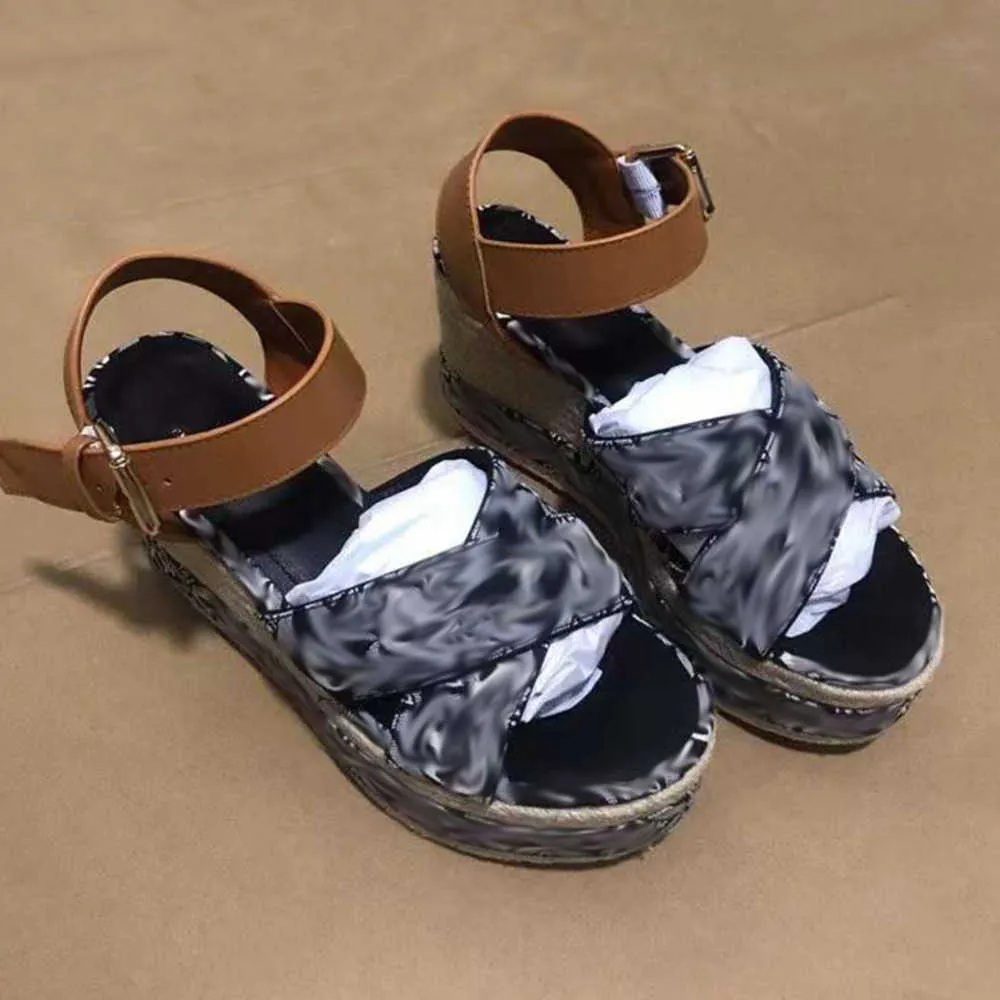 Tasarımcı Sandalet Kadınlar Sancak Kama Sandalet Çapraz Bağlantı Ayakkabıları Bağlı Bağımsız Slaytlar Deri Yüksek Topuklu KUTU NO376
