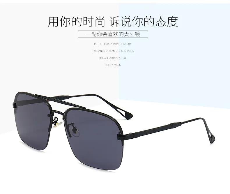 sunglasses Designer pilot mens and womens sunglasses metal frame color and gradient glass lens 58mm with box