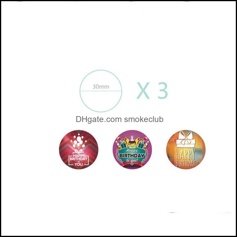Wholesale- 38 pcs/box Happy Birthday mini sticker set decoration decal diy scrapbooking sealing sticker kawaii