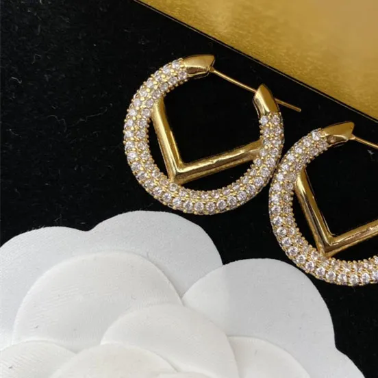 Designer Creolen Hochwertiger Modeschmuck für Mädchen Damen Herren Damen Ornamente Ohrring Diamantohrringe_voghion.com