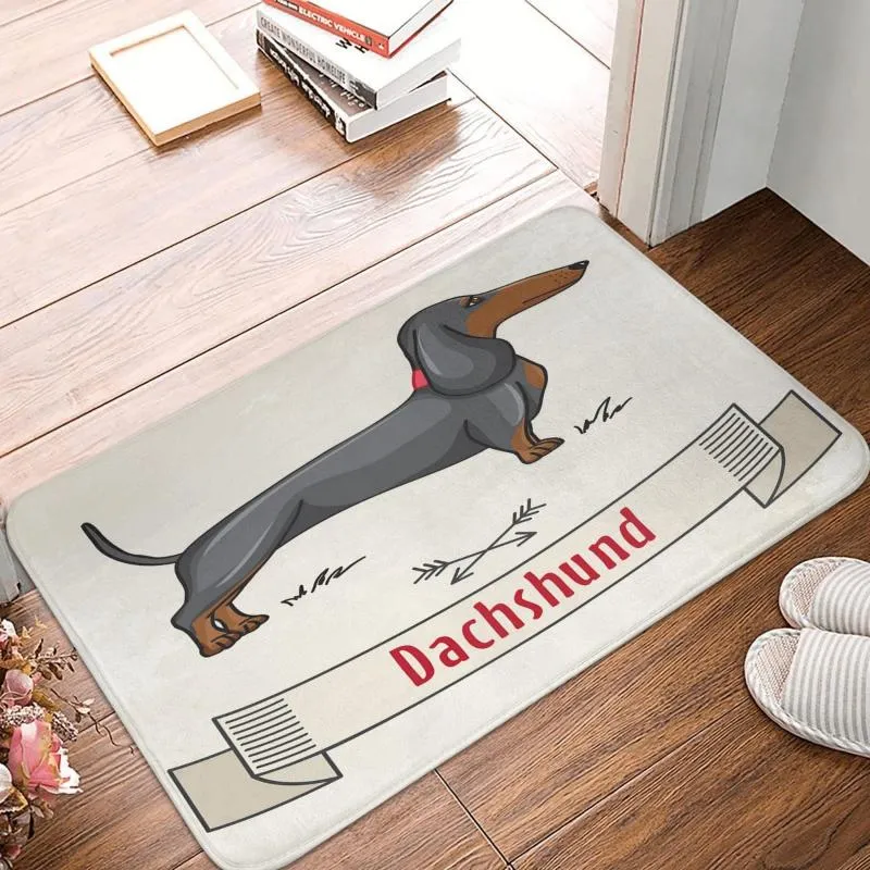カーペットダックスフント犬のドアマット寝室ウェルカムソフトカーペットキッチンホームバルコニー動物の装飾の床ラグマットの足のパッド