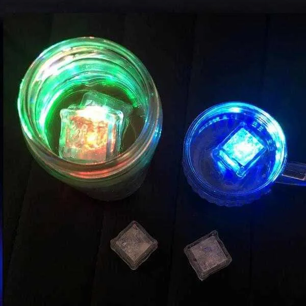 LED GADGET AOTO kleuren mini romantische lichtgevende kunstmatige ijs kubus flash licht bruiloft kerstfeestje decoratie df2022new