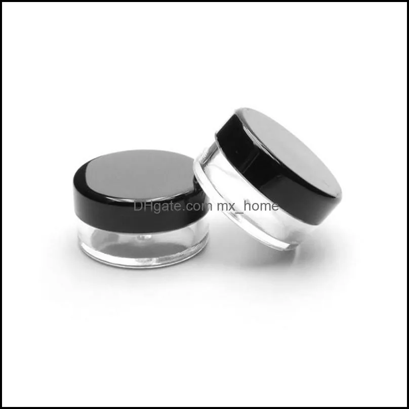 2021 5g/5ml round clear jars with screw cap lids 0.17oz makeup sample containers for powder , cream, lotion, lip balm/gloss,glitter